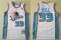 Men’s Detroit Pistons #33 Grant Hill  Stitched Basketball Jerseys Throwback White