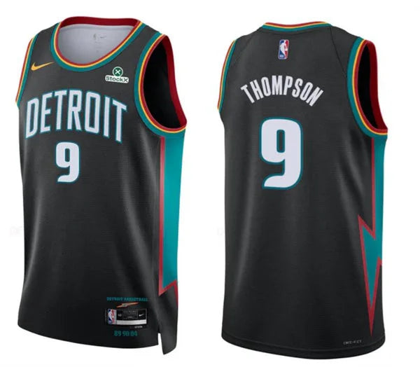 Mens Detroit Pistons #9 Ausar Thompson Charcoal 2025-26 City Edition Swingman Jersey