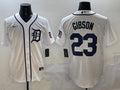 Men’s Detroit Tigers Kirk Gibson #23 White Home Jersey