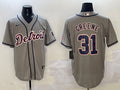 Men’s Detroit Tigers Riley Greene #31 Gray Jersey