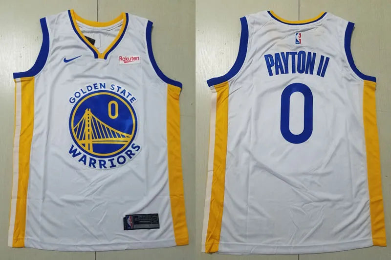Mens Golden State Warriors #0 Gary Payton II White Association Edition Swingman Jersey