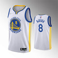Mens Golden State Warriors #8 Nemanja Bjelica White Diamond Badge 2021-22 Association Edition Swingman Jersey