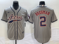 Men’s Houston Astros Alex Bregman #2 Gray Jersey Joint Edition