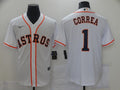 Men’s Houston Astros Carlos Correa #1 White Baseball Jersey