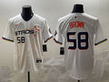 Men’s Houston Astros Hunter Brown #58 White 2025 City Connect Limited Jersey