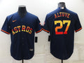 Men’s Houston Astros Jose Altuve #27 Navy Jersey
