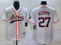 Men’s Houston Astros Jose Altuve #27 White Jersey Joint Edition