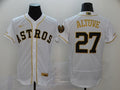 Men’s Houston Astros Jose Altuve #27 White Jersey