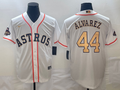 Men’s Houston Astros Yordan Alvarez Nike White/Gold 2023 Gold Collection Jersey
