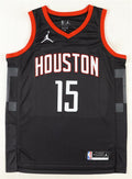 Mens Houston Rockets #15 Reed Sheppard Black Statement Edition Swingman Jersey