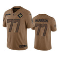Men’s Jacksonville Jaguars #77 Anton Harrison Brown 2023 Salute To Service Limited Jersey