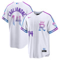 Men’s Kansas City Royals #14 Jac Caglianone Nike White 2026 City Connect Stadium Jersey