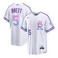 Men’s Kansas City Royals #5 George Brett White 2026 City Connect Stitched Jersey