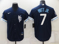 Men’s Kansas City Royals Bobby Witt Jr. #7 Navy Baseball Jersey
