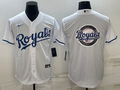 Men's Kansas City Royals White Alternate Team Logo Jersey