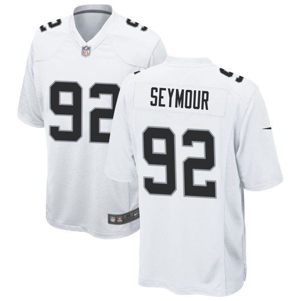 Mens Las Vegas Raiders Retired Player #92 Richard Seymour Nike White Vapor Untouchable Limited Player Jersey