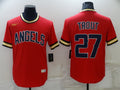 Men’s Los Angeles Angels Mike Trout #27 Red Jersey