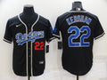 Men’s Los Angeles Dodgers Clayton Kershaw #22 Black Jersey