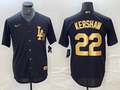 Men’s Los Angeles Dodgers Clayton Kershaw #22 Black Limited Jersey