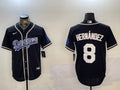 Men’s Los Angeles Dodgers Enrique Hernandez #8 Black Jersey