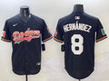 Men’s Los Angeles Dodgers Enrique Hernandez #8 Black Team Jersey