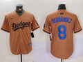 Men’s Los Angeles Dodgers Enrique Hernandez #8 Brown Jersey