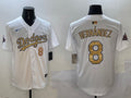 Men’s Los Angeles Dodgers Enrique Hernandez #8 White 2025 Gold Collection Limited Jersey