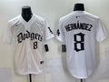 Men’s Los Angeles Dodgers Enrique Hernandez #8 White Alternate Jersey