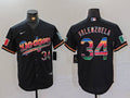 Men’s Los Angeles Dodgers Fernando Valenzuela #34 Black Jersey