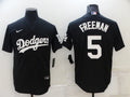 Men’s Los Angeles Dodgers Freddie Freeman #5 Black Baseball Jersey