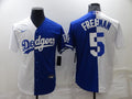 Men’s Los Angeles Dodgers Freddie Freeman #5 White/Blue Baseball Jersey