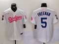 Men’s Los Angeles Dodgers Freddie Freeman #5 White Limited Jersey