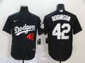 Men’s Los Angeles Dodgers Jackie Robinson #42 Black Stitched Jersey