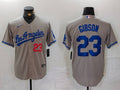 Men’s Los Angeles Dodgers Kirk Gibson #23 Gray Jersey