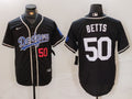 Men’s Los Angeles Dodgers Mookie Betts #50 Black Alternate Team Jersey