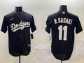 Men’s Los Angeles Dodgers Roki Sasaki #11 Black Jersey