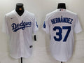 Men’s Los Angeles Dodgers Teoscar Hernandez #37 White Home Jersey