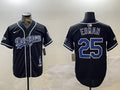 Men’s Los Angeles Dodgers Tommy Edman #25 Black Jersey