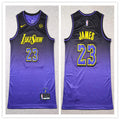 Mens Los Angeles Lakers #23 LeBron James 2024-25 Purple City Edition Jersey
