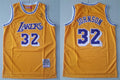Mens Los Angeles Lakers #32 Magic Johnson 1984-85 Gold Swingman Throwback Jersey