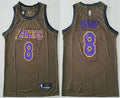 Men’s Los Angeles Lakers #8 Kobe Bryant Olive Nike Swingman Jersey