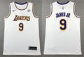 Men’s Los Angeles Lakers #9 Bronny James Jr. White Association Edition Jersey
