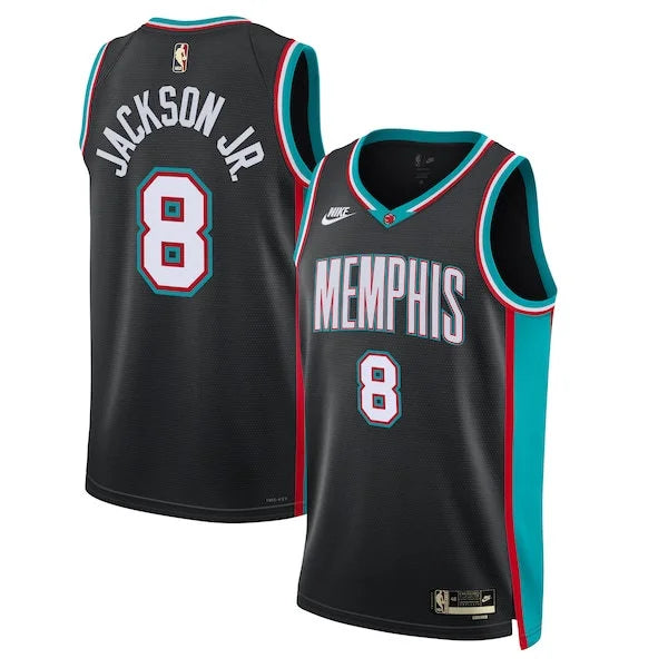 Mens Memphis Grizzlies #8 Jaren Jackson Jr. Black Nike Classic Edition Swingman Jersey