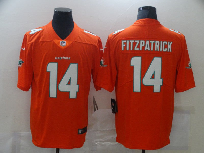 Men’s Miami Dolphins Ryan Fitzpatrick #14 Orange Jersey