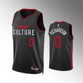 Mens Miami Heat #0 Josh Richardson Black 2023-24 City Edition Jersey