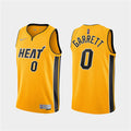 Mens Miami Heat #0 Marcus Garrett Nike Gold Earned Edition Swingman Jersey