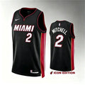 Mens Miami Heat #2 Davion Mitchell Nike Black Icon Edition Swingman Jersey