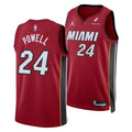 Mens Miami Heat #24 Norman Powell Red Statement Edition Swingman Jersey