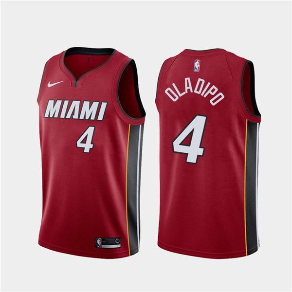 Mens Miami Heat #4 Victor Oladipo Jordan Red Statement Edition Swingman Jersey