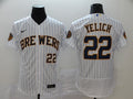 Men’s Milwaukee Brewers #22 Christian Yelich White Jersey